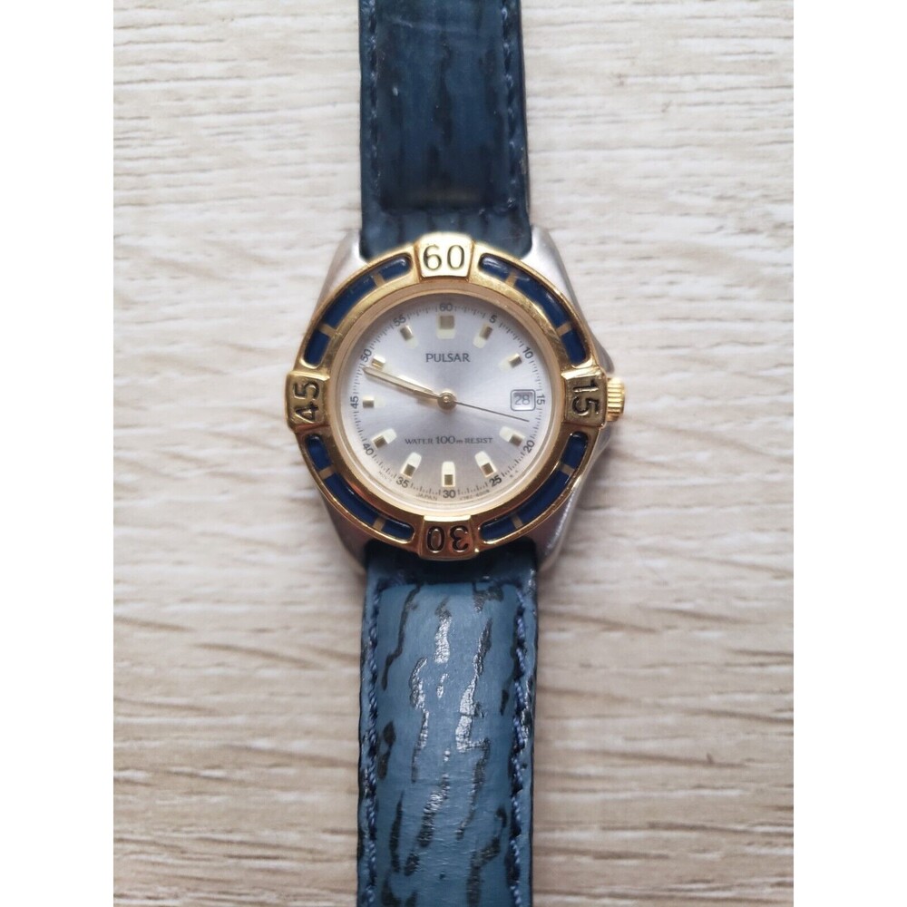 Vintage Womens Pulsar 100m Water Resistant Watch With New Battery